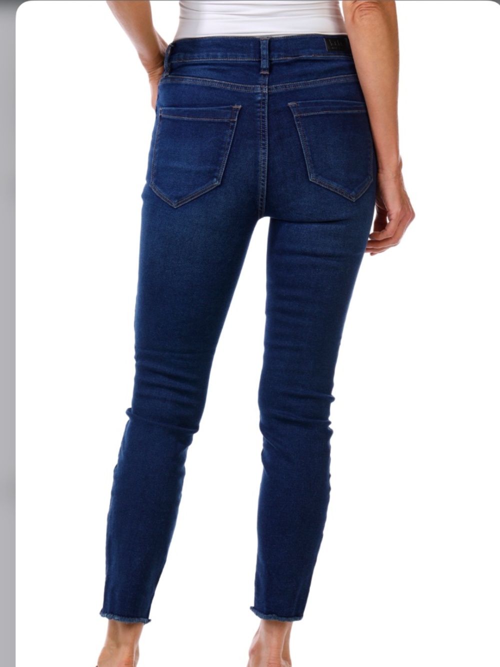 Nicole Miller SOHO High Rise Ankle Skinny Dark Wash Denim Jeans Size 12 - Picture 2 of 13